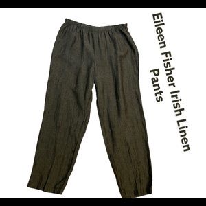 EILEEN FISHER IRISH LINEN PANTS LADIES SIZE L